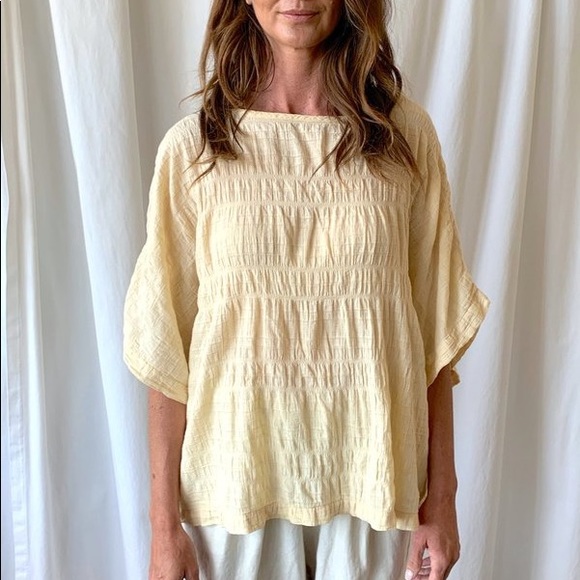 Black Crane Box Top, colour: vanilla, size: small, slow fashion, sustainable. - Picture 1 of 8